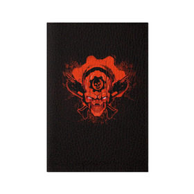 Обложка для паспорта матовая кожа с принтом Gears of War в Санкт-Петербурге, натуральная матовая кожа | размер 19,3 х 13,7 см; прозрачные пластиковые крепления | gears | skull | war | маркус | феникс | череп
