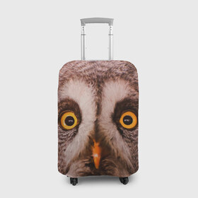 Чехол для чемодана 3D с принтом Кофе в Санкт-Петербурге, 86% полиэфир, 14% спандекс | двустороннее нанесение принта, прорези для ручек и колес | owl | мудрость | птица | сова | филин