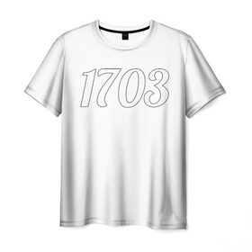 Мужская футболка 3D с принтом 1703 в Санкт-Петербурге, 100% полиэфир | прямой крой, круглый вырез горловины, длина до линии бедер | 1703 | бар 1703 | версус | питер | санкт петербург