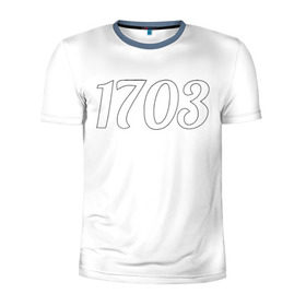 Мужская футболка 3D спортивная с принтом 1703 в Санкт-Петербурге, 100% полиэстер с улучшенными характеристиками | приталенный силуэт, круглая горловина, широкие плечи, сужается к линии бедра | 1703 | бар 1703 | версус | питер | санкт петербург