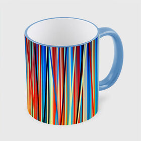 Кружка 3D с принтом Colored stripes в Санкт-Петербурге, керамика | ёмкость 330 мл | Тематика изображения на принте: 3d | colored stripes | абстракция | другие | картинка | краски | линии | отблеск | полосы | прикольные | радуга | свет | цветные | яркие