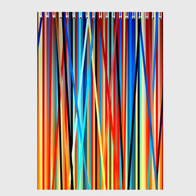 Скетчбук с принтом Colored stripes в Санкт-Петербурге, 100% бумага
 | 48 листов, плотность листов — 100 г/м2, плотность картонной обложки — 250 г/м2. Листы скреплены сверху удобной пружинной спиралью | 3d | colored stripes | абстракция | другие | картинка | краски | линии | отблеск | полосы | прикольные | радуга | свет | цветные | яркие
