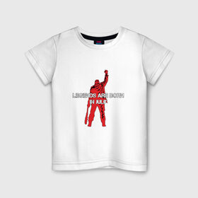 Детская футболка хлопок с принтом Легенды рождаются в июле в Санкт-Петербурге, 100% хлопок | круглый вырез горловины, полуприлегающий силуэт, длина до линии бедер | легенда июль