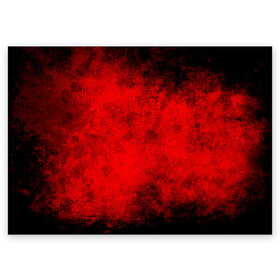 Поздравительная открытка с принтом Grunge red в Санкт-Петербурге, 100% бумага | плотность бумаги 280 г/м2, матовая, на обратной стороне линовка и место для марки
 | watercolor | абстракция красок | акварель | брызги красок | живопись | краска | потертость красок