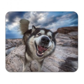 Коврик прямоугольный с принтом Smile в Санкт-Петербурге, натуральный каучук | размер 230 х 185 мм; запечатка лицевой стороны | Тематика изображения на принте: dog | лабрадор | мопс | пес | собака | такса | хаски | щеночек