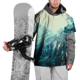 Накидка на куртку 3D с принтом Туманный лес в Санкт-Петербурге, 100% полиэстер |  | Тематика изображения на принте: 3d | горы | деревья | другие | лес | лето | пейзаж | прикольные | природа | туман | холм | цветные | яркие