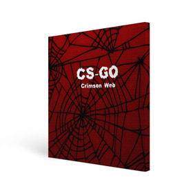 Холст квадратный с принтом CS:GO Crimson Web в Санкт-Петербурге, 100% ПВХ |  | 3d | awp | counter strike | crimson web | game | skin | авп | игры | линии | прикольные | скин | текстуры