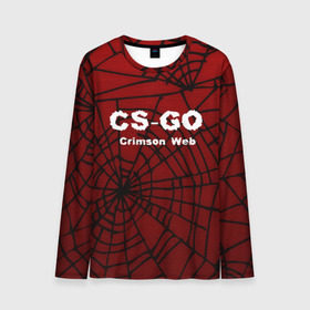 Мужской лонгслив 3D с принтом CS:GO Crimson Web в Санкт-Петербурге, 100% полиэстер | длинные рукава, круглый вырез горловины, полуприлегающий силуэт | Тематика изображения на принте: 3d | awp | counter strike | crimson web | game | skin | авп | игры | линии | прикольные | скин | текстуры