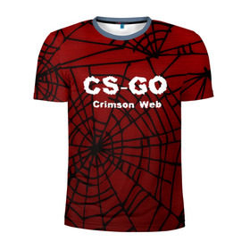 Мужская футболка 3D спортивная с принтом CS:GO Crimson Web в Санкт-Петербурге, 100% полиэстер с улучшенными характеристиками | приталенный силуэт, круглая горловина, широкие плечи, сужается к линии бедра | Тематика изображения на принте: 3d | awp | counter strike | crimson web | game | skin | авп | игры | линии | прикольные | скин | текстуры