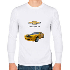 Мужской лонгслив хлопок с принтом Chevrolet Camaro в Санкт-Петербурге, 100% хлопок |  | chevrolet | авто | автомобиль | блатная | иномарка | красивая | крутая | логотип | марка | марка красивая | машина | пацанский таз | прикольная | седан | сша | тачила | тачка | шевроле | эмблема