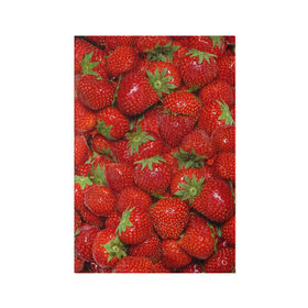 Обложка для паспорта матовая кожа с принтом Клубничка в Санкт-Петербурге, натуральная матовая кожа | размер 19,3 х 13,7 см; прозрачные пластиковые крепления | еда | клубника | красный | сладкое | текстура | фрукты | ягоды