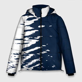 Мужская зимняя куртка 3D с принтом Белые штрихи в Санкт-Петербурге, верх — 100% полиэстер; подкладка — 100% полиэстер; утеплитель — 100% полиэстер | длина ниже бедра, свободный силуэт Оверсайз. Есть воротник-стойка, отстегивающийся капюшон и ветрозащитная планка. 

Боковые карманы с листочкой на кнопках и внутренний карман на молнии. | watercolor | абстракция красок | акварель | брызги красок | живопись | картина | краска | потертость красок | размытые краски | текстуры | художник | черно белый | яркие | яркие краски