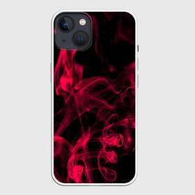 Чехол для iPhone 13 с принтом Smoke color в Санкт-Петербурге,  |  | Тематика изображения на принте: 3d | битва огней | другие | жар | камин | красный | огонь | печь | пламя | пожар | прикольные | пыл | синий | стихия | столкновение огней | топка | тренд | узор | цветные | череп | яркие