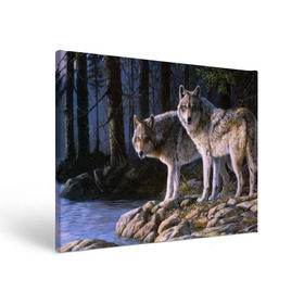 Холст прямоугольный с принтом Волки, картина маслом в Санкт-Петербурге, 100% ПВХ |  | аука | бирюк | волк | волчара | волчица | волчок | глаза | животное | животные | зверь | зеленые | койот | лес | млекопитающее | природа | санитар леса | серый | уши | фауна | хищник | черный | шакал