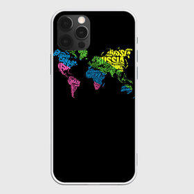 Чехол для iPhone 12 Pro Max с принтом Весь мир - Россия в Санкт-Петербурге, Силикон |  | Тематика изображения на принте: карта мира | светящиеся | флуоресцентный | флюр | флюровый