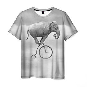 Мужская футболка 3D с принтом Hipster Bike в Санкт-Петербурге, 100% полиэфир | прямой крой, круглый вырез горловины, длина до линии бедер | Тематика изображения на принте: elephant | hipster | индия | йога | слон | хипстер