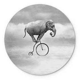 Коврик круглый с принтом Hipster Bike в Санкт-Петербурге, резина и полиэстер | круглая форма, изображение наносится на всю лицевую часть | Тематика изображения на принте: elephant | hipster | индия | йога | слон | хипстер