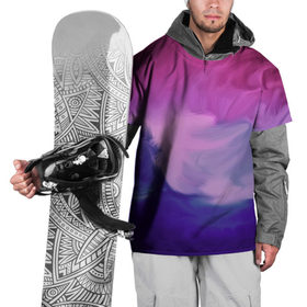 Накидка на куртку 3D с принтом WaterColor violet в Санкт-Петербурге, 100% полиэстер |  | 