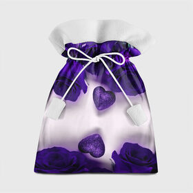 Подарочный 3D мешок с принтом Фиолетовые розы в Санкт-Петербурге, 100% полиэстер | Размер: 29*39 см | flower | весна | красивые цветы | лето | природа | цветок | цветочки | цветы