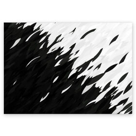 Поздравительная открытка с принтом Black & white в Санкт-Петербурге, 100% бумага | плотность бумаги 280 г/м2, матовая, на обратной стороне линовка и место для марки
 | black | white | белый | переход | черный