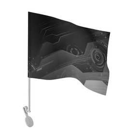 Флаг для автомобиля с принтом Tehnology future в Санкт-Петербурге, 100% полиэстер | Размер: 30*21 см | hi tech | technolog | technology | компьютер | микросхема