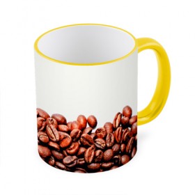 Кружка 3D с принтом coffee в Санкт-Петербурге, керамика | ёмкость 330 мл | Тематика изображения на принте: 3d | beans | coffee | еда | зерна | кофе | напиток | природа | текстуры