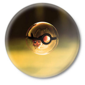 Значок с принтом Покебол в Санкт-Петербурге,  металл | круглая форма, металлическая застежка в виде булавки | pikachu | pokemon | пикачу | покемон | сквиртл