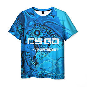 Мужская футболка 3D с принтом CS GO:Hyper beast(cold style) в Санкт-Петербурге, 100% полиэфир | прямой крой, круглый вырез горловины, длина до линии бедер | hyper beast | кс го | скоростной зверь