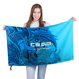 Флаг 3D с принтом CS GO:Hyper beast(cold style) в Санкт-Петербурге, 100% полиэстер | плотность ткани — 95 г/м2, размер — 67 х 109 см. Принт наносится с одной стороны | hyper beast | кс го | скоростной зверь