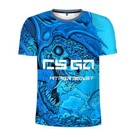 Мужская футболка 3D спортивная с принтом CS GO:Hyper beast(cold style) в Санкт-Петербурге, 100% полиэстер с улучшенными характеристиками | приталенный силуэт, круглая горловина, широкие плечи, сужается к линии бедра | hyper beast | кс го | скоростной зверь