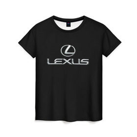 Женская футболка 3D с принтом lexus в Санкт-Петербурге, 100% полиэфир ( синтетическое хлопкоподобное полотно) | прямой крой, круглый вырез горловины, длина до линии бедер | brand | car | japan | lexus | logo | toyota motor | автомобиль | лексус | логотип | марка | япония