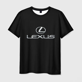 Мужская футболка 3D с принтом lexus в Санкт-Петербурге, 100% полиэфир | прямой крой, круглый вырез горловины, длина до линии бедер | brand | car | japan | lexus | logo | toyota motor | автомобиль | лексус | логотип | марка | япония