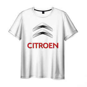 Мужская футболка 3D с принтом Сitroen в Санкт-Петербурге, 100% полиэфир | прямой крой, круглый вырез горловины, длина до линии бедер | brand | car | citroen | france | logo | автомобиль | логотип | марка | ситроен | франция