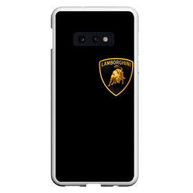 Чехол для Samsung S10E с принтом Lamborghini в Санкт-Петербурге, Силикон | Область печати: задняя сторона чехла, без боковых панелей | brand | car | italy | lamborghini | logo | автомобиль | италия | ламборджини | логотип | марка