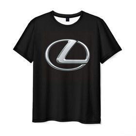 Мужская футболка 3D с принтом Lexus в Санкт-Петербурге, 100% полиэфир | прямой крой, круглый вырез горловины, длина до линии бедер | brand | car | japan | lexus | logo | toyota motor | автомобиль | лексус | логотип | марка | япония