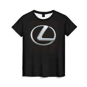 Женская футболка 3D с принтом Lexus в Санкт-Петербурге, 100% полиэфир ( синтетическое хлопкоподобное полотно) | прямой крой, круглый вырез горловины, длина до линии бедер | brand | car | japan | lexus | logo | toyota motor | автомобиль | лексус | логотип | марка | япония