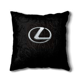 Подушка 3D с принтом Lexus в Санкт-Петербурге, наволочка – 100% полиэстер, наполнитель – холлофайбер (легкий наполнитель, не вызывает аллергию). | состоит из подушки и наволочки. Наволочка на молнии, легко снимается для стирки | brand | car | japan | lexus | logo | toyota motor | автомобиль | лексус | логотип | марка | япония