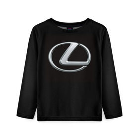 Детский лонгслив 3D с принтом Lexus в Санкт-Петербурге, 100% полиэстер | длинные рукава, круглый вырез горловины, полуприлегающий силуэт
 | brand | car | japan | lexus | logo | toyota motor | автомобиль | лексус | логотип | марка | япония