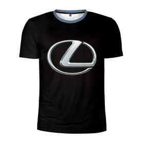 Мужская футболка 3D спортивная с принтом Lexus в Санкт-Петербурге, 100% полиэстер с улучшенными характеристиками | приталенный силуэт, круглая горловина, широкие плечи, сужается к линии бедра | brand | car | japan | lexus | logo | toyota motor | автомобиль | лексус | логотип | марка | япония