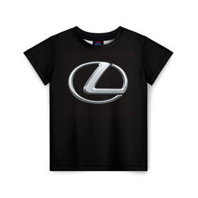 Детская футболка 3D с принтом Lexus в Санкт-Петербурге, 100% гипоаллергенный полиэфир | прямой крой, круглый вырез горловины, длина до линии бедер, чуть спущенное плечо, ткань немного тянется | brand | car | japan | lexus | logo | toyota motor | автомобиль | лексус | логотип | марка | япония