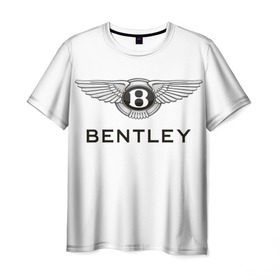 Мужская футболка 3D с принтом Bentley в Санкт-Петербурге, 100% полиэфир | прямой крой, круглый вырез горловины, длина до линии бедер | bentley | brand | britain | car | elite | expensive | limited | logo | mtorz | автомобиль | британия | бэнтли | дорогой | лимитед | логотип | марка | мторз | элитный