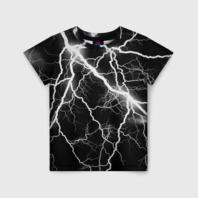 Детская футболка 3D с принтом Энергия в Санкт-Петербурге, 100% гипоаллергенный полиэфир | прямой крой, круглый вырез горловины, длина до линии бедер, чуть спущенное плечо, ткань немного тянется | молния | черно белый | черный