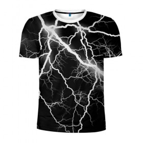 Мужская футболка 3D спортивная с принтом Энергия в Санкт-Петербурге, 100% полиэстер с улучшенными характеристиками | приталенный силуэт, круглая горловина, широкие плечи, сужается к линии бедра | молния | черно белый | черный