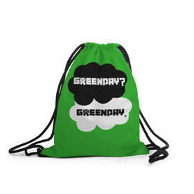 Рюкзак-мешок 3D с принтом Green day в Санкт-Петербурге, 100% полиэстер | плотность ткани — 200 г/м2, размер — 35 х 45 см; лямки — толстые шнурки, застежка на шнуровке, без карманов и подкладки | green day | грин дей | зеленый день
