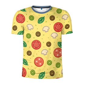 Мужская футболка 3D спортивная с принтом Pizza в Санкт-Петербурге, 100% полиэстер с улучшенными характеристиками | приталенный силуэт, круглая горловина, широкие плечи, сужается к линии бедра | hipster | pizza | swag | еда | пицца | свэг | хипстер