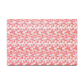 Пазл магнитный 126 элементов с принтом Розовый фламинго в Санкт-Петербурге, полимерный материал с магнитным слоем | 126 деталей, размер изделия —  180*270 мм | Тематика изображения на принте: камуфляж | паттерн | птицы | розовый