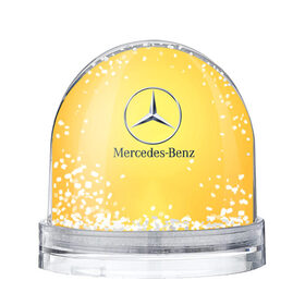 Водяной шар с принтом Yellow Benz в Санкт-Петербурге, Пластик | Изображение внутри шара печатается на глянцевой фотобумаге с двух сторон | car | mercedes | авто | мерседес