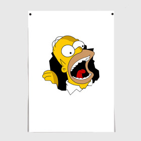 Постер с принтом The Simpsons в Санкт-Петербурге, 100% бумага
 | бумага, плотность 150 мг. Матовая, но за счет высокого коэффициента гладкости имеет небольшой блеск и дает на свету блики, но в отличии от глянцевой бумаги не покрыта лаком | гомер | крик | симпсоны | спрингфилд