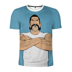 Мужская футболка 3D спортивная с принтом Кохонес в Санкт-Петербурге, 100% полиэстер с улучшенными характеристиками | приталенный силуэт, круглая горловина, широкие плечи, сужается к линии бедра | grand theft auto | gta | vice city | вайс сити | гта