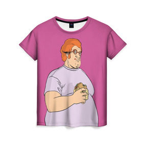 Женская футболка 3D с принтом Табби в Санкт-Петербурге, 100% полиэфир ( синтетическое хлопкоподобное полотно) | прямой крой, круглый вырез горловины, длина до линии бедер | grand theft auto | gta | vice city | вайс сити | гта
